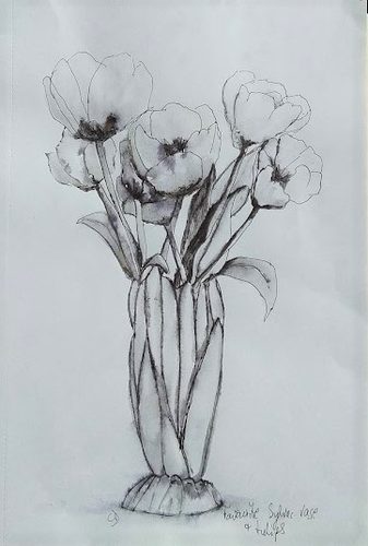 Chris D, Sylvac vase & tulips.